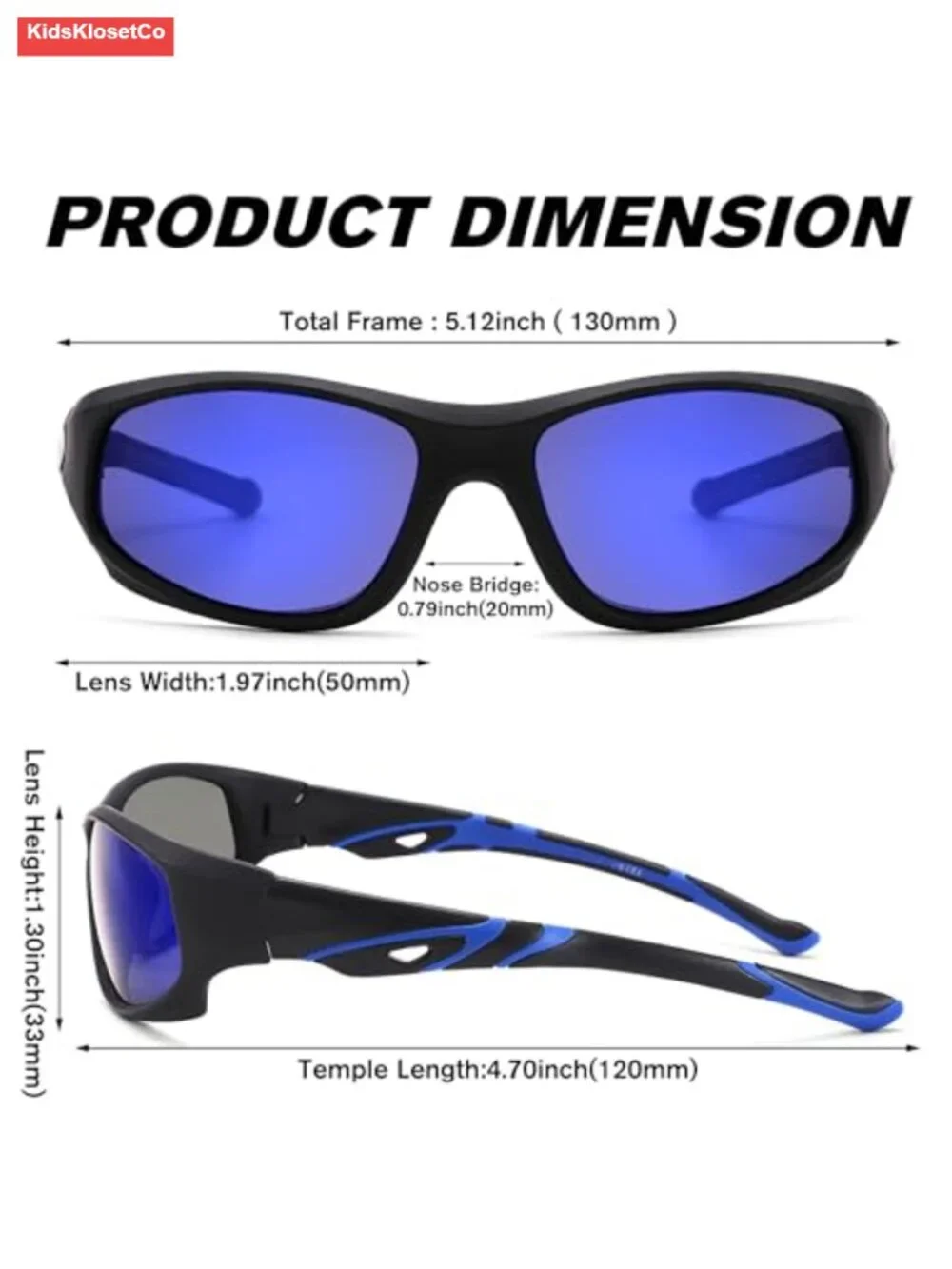 Kids Sports Baseball Polarized Sunglasses Flexible Shades With Strap